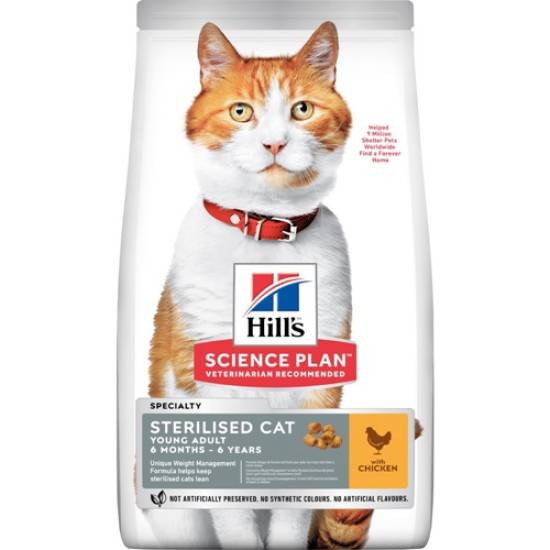 Hills Sterilised Adult Tavuklu Kısır Kedi Maması 3 Kg - 0